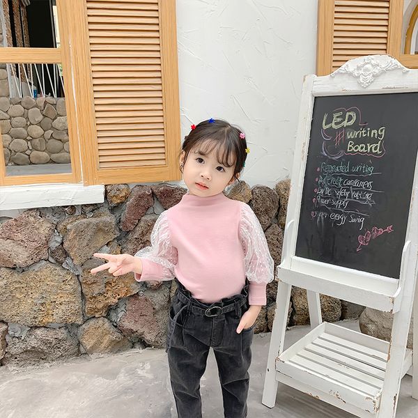 2019 autumn new arrival korean style cotton pure color all-match bottoming knitted t-shirt with lace for cute sweet baby girls t200228, White;black
2019 autumn new arrival korean style cotton pure color all-match bottoming knitted t-shirt with lace for cute sweet baby girls t200228, White;black