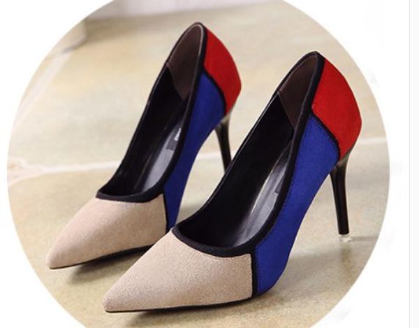 2019 women's shoes in spring and autumn with new style high heel fine heel pointed end suede @w72, Black
2019 women's shoes in spring and autumn with new style high heel fine heel pointed end suede @w72, Black