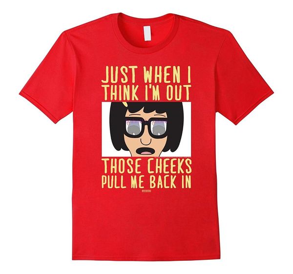 new men shirt bobs burgers tina buglasses, White;black