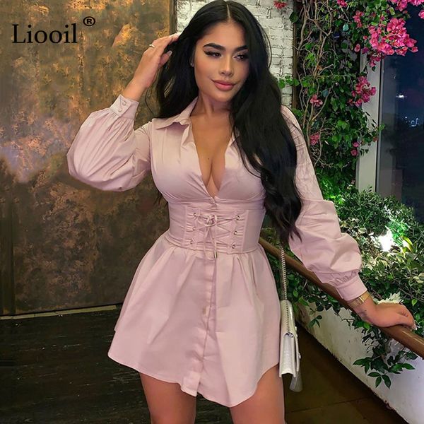 liooil ruched shirt mini dress 2019 autumn winter long sleeve v neck belt high waist a-line dresses woman party night club, Black;gray
liooil ruched shirt mini dress 2019 autumn winter long sleeve v neck belt high waist a-line dresses woman party night club, Black;gray