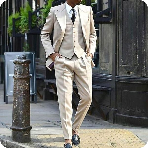 2019 new fashion khaki men suits for wedding tuxedos groom wide peaked lapel 3 pieces male suits jacket latest designs costum homme busines, Black;gray
2019 new fashion khaki men suits for wedding tuxedos groom wide peaked lapel 3 pieces male suits jacket latest designs costum homme busines, Black;gray