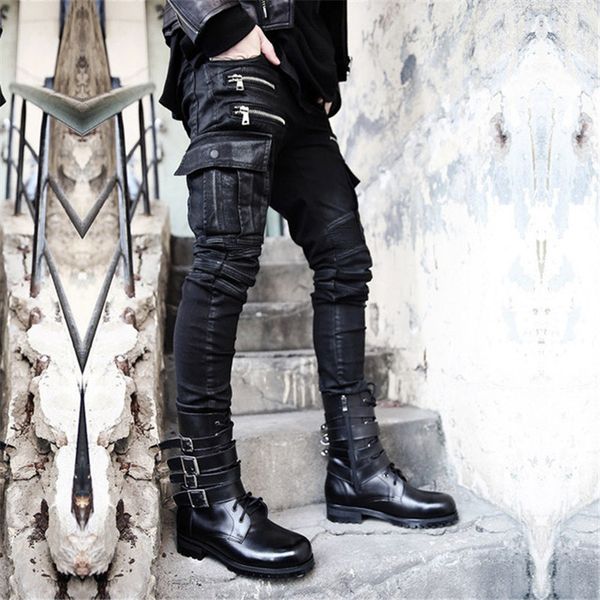 2019 autumn new denim hip hop trousers man solid color fashion casual large men's feet pants casual trousers size s-3xl, Blue
2019 autumn new denim hip hop trousers man solid color fashion casual large men's feet pants casual trousers size s-3xl, Blue