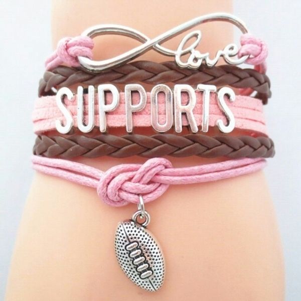 jewelry infinity love supports football team bracelet sport friendship gifts b09202, Golden;silver
jewelry infinity love supports football team bracelet sport friendship gifts b09202, Golden;silver