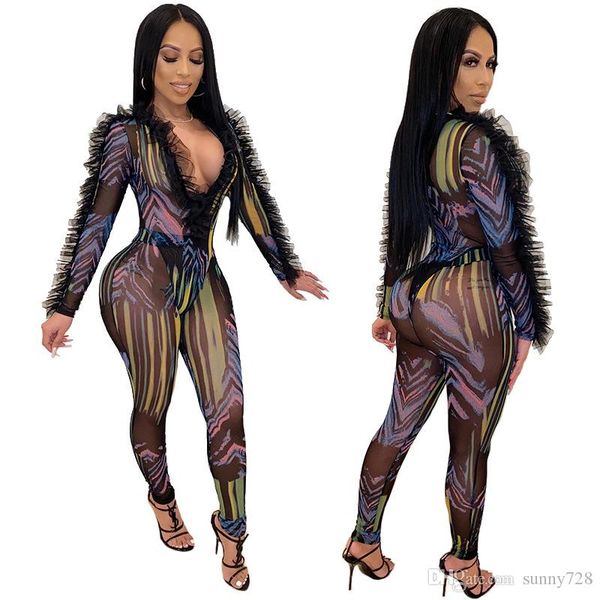 multicolored printing women jumpsuits ruffles long sleeves deep v neck see through fashion party rompers spring 2020 new arrivals
multicolored printing women jumpsuits ruffles long sleeves deep v neck see through fashion party rompers spring 2020 new arrivals