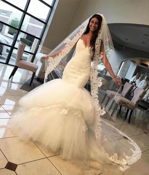custom spaghetti lace mermaid wedding dresses 2020 with applqiues court train backless tulle wedding bridal gowns, White
custom spaghetti lace mermaid wedding dresses 2020 with applqiues court train backless tulle wedding bridal gowns, White