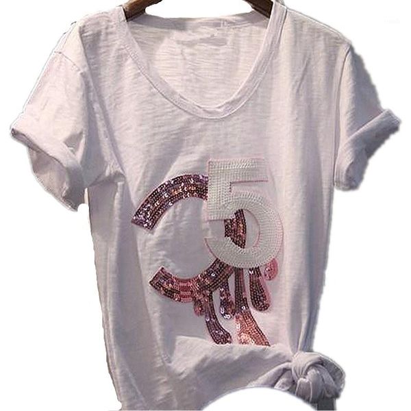 2019 women white t shirt letter casual short sleeve sequined t-shirt fashion tee femme lady clothes1
2019 women white t shirt letter casual short sleeve sequined t-shirt fashion tee femme lady clothes1