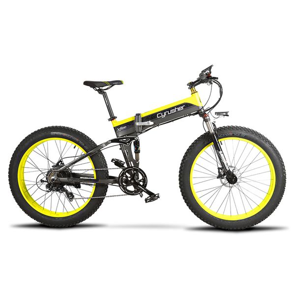 Cyru her crui er folding electric bike xf690 500w 48v 10a electronic fat tire e bike full u pen ion 7 peed electric bicycle, Silver;blue
Cyru her crui er folding electric bike xf690 500w 48v 10a electronic fat tire e bike full u pen ion 7 peed electric bicycle, Silver;blue