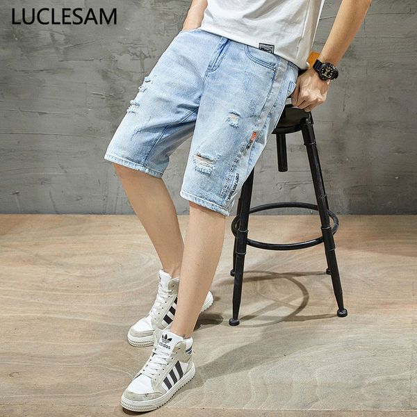 mens straight loose ripped denim shorts casual kpop style knee length jean shorts for men summer fashion distressed hole jeans42, Blue
mens straight loose ripped denim shorts casual kpop style knee length jean shorts for men summer fashion distressed hole jeans42, Blue