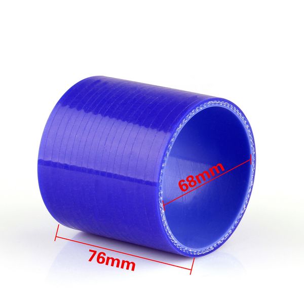 

areyourshop universal straight 0 degree 76mm 68mm silicone pipe hose coupler intercooler turbo water air pipe connection