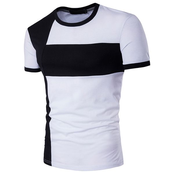 tee shirts homme large size joint personality slim fit round collar cotton quick dry three color casual shirts men, White;black
tee shirts homme large size joint personality slim fit round collar cotton quick dry three color casual shirts men, White;black