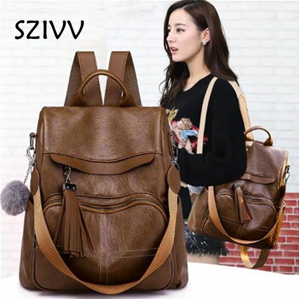 2019 backpack women shoulder school bags for teenage girls vintage leather anti theft backpack back
2019 backpack women shoulder school bags for teenage girls vintage leather anti theft backpack back
