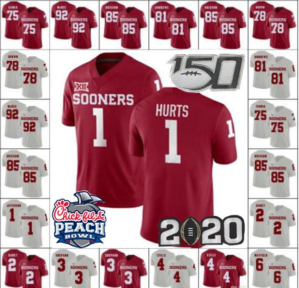 2019 peach bowl oklahoma sooners 1 kyler murray 2 ceedee lamb 7 spencer rattler 5 marquise brown 26 kennedy brooks 44 radley-hiles jerseys, Black;red
2019 peach bowl oklahoma sooners 1 kyler murray 2 ceedee lamb 7 spencer rattler 5 marquise brown 26 kennedy brooks 44 radley-hiles jerseys, Black;red
