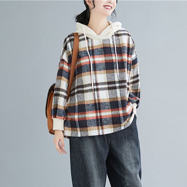 autumn fashion plaid checkered hooded tracksuit long sleeve korean oversized hoodie coat women loose outerwear drawstring, Black
autumn fashion plaid checkered hooded tracksuit long sleeve korean oversized hoodie coat women loose outerwear drawstring, Black