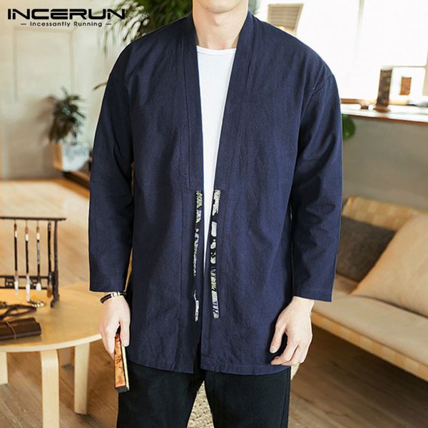 men outerwear retro casual cotton long sleeve solid 2019 streetwear cardigan casual kimono chinese style coats jackets men s-3xl, Black;brown
men outerwear retro casual cotton long sleeve solid 2019 streetwear cardigan casual kimono chinese style coats jackets men s-3xl, Black;brown