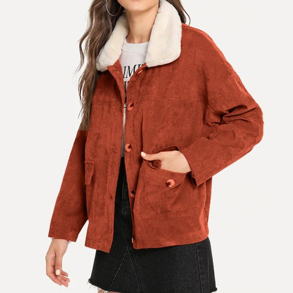2019 new winter & spring women fashion pure corduroy jacket outwear female long sleeve coat warm jacket outwear women coat d1, Black;brown
2019 new winter & spring women fashion pure corduroy jacket outwear female long sleeve coat warm jacket outwear women coat d1, Black;brown