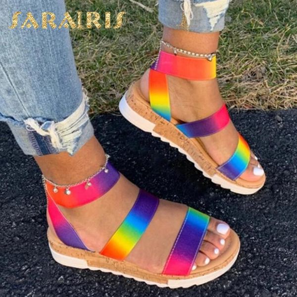 sarairis new fashion 2020 big size 43 platform summer sandals women shoes mix color flat heels dropship shoes woman sandals, Black
sarairis new fashion 2020 big size 43 platform summer sandals women shoes mix color flat heels dropship shoes woman sandals, Black