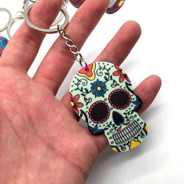 2019 new especialy sugar skull keychain halloween gift for women and men bag car day of the dead handmade key chain silver ring
2019 new especialy sugar skull keychain halloween gift for women and men bag car day of the dead handmade key chain silver ring