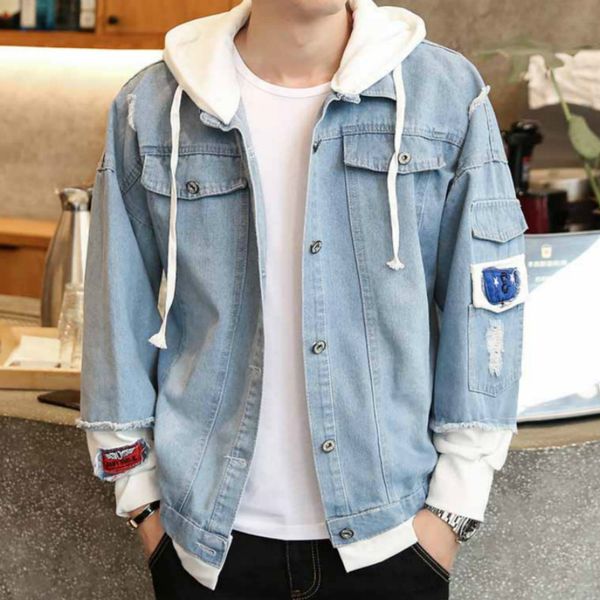 mens denim jackets brand men fashion tide jacket with hole 2019 autumn casual hooded solid men clothing size s-3xl wholesale, Black;brown
mens denim jackets brand men fashion tide jacket with hole 2019 autumn casual hooded solid men clothing size s-3xl wholesale, Black;brown