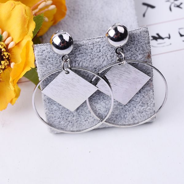 Simple Round Circle Hoop Earring Rhombus Decoration Statement Earrings Geometric Earrings Exquisite Gift For Women Earring E0380
Simple Round Circle Hoop Earring Rhombus Decoration Statement Earrings Geometric Earrings Exquisite Gift For Women Earring E0380