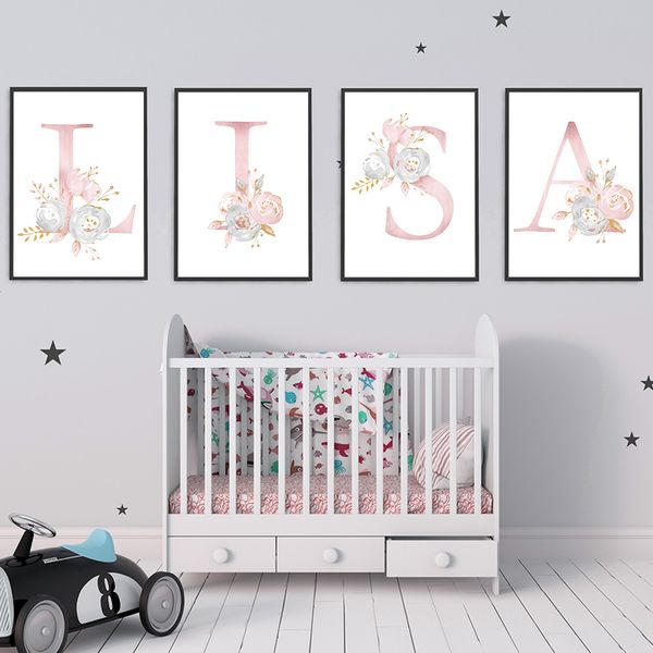 baby posters personalized girl's name custom poster nursery prints pink flowers wall art canvas painting pictures for girls room
baby posters personalized girl's name custom poster nursery prints pink flowers wall art canvas painting pictures for girls room