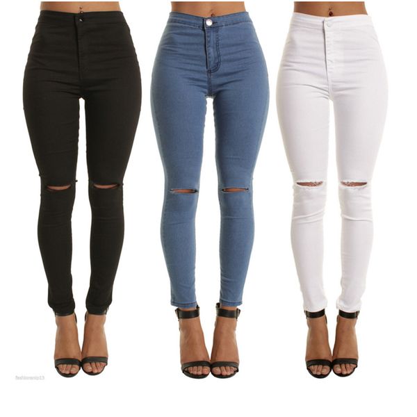 blue black white elastic hole ripped skinny pencil jeans woman high waist plus size slim denim pants -2xl
blue black white elastic hole ripped skinny pencil jeans woman high waist plus size slim denim pants -2xl