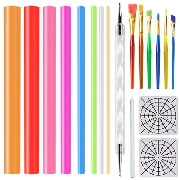 18pcs mandala dotting tools set pen dotting tools mandala stencil ball stylus paint tray for painting rocks, color, draw & draft
18pcs mandala dotting tools set pen dotting tools mandala stencil ball stylus paint tray for painting rocks, color, draw & draft