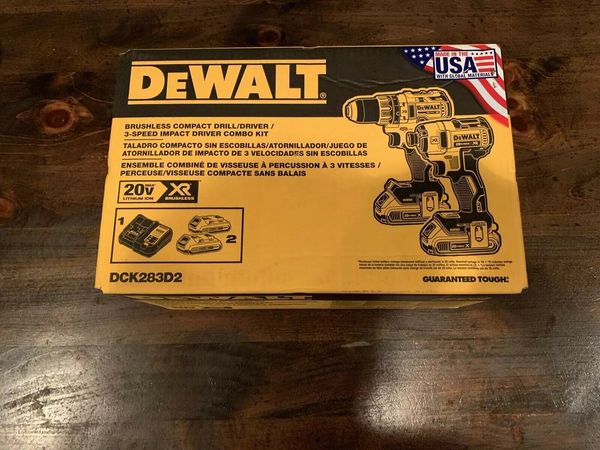 Dewalt dck283d2 max xr lithium ion bru hle drill driver impact combo kit new
Dewalt dck283d2 max xr lithium ion bru hle drill driver impact combo kit new