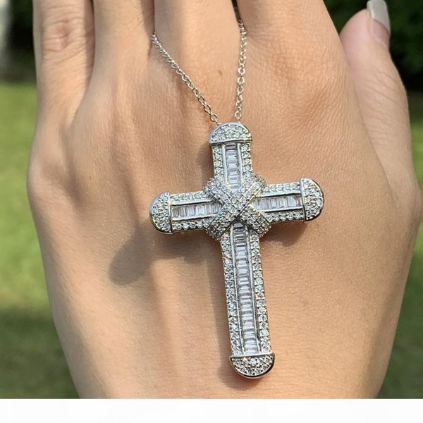 handmade fashion jewelry 925 sterling silver cross pendant princess cut full 5a cubic zirconia women lucky necklace for lover
handmade fashion jewelry 925 sterling silver cross pendant princess cut full 5a cubic zirconia women lucky necklace for lover