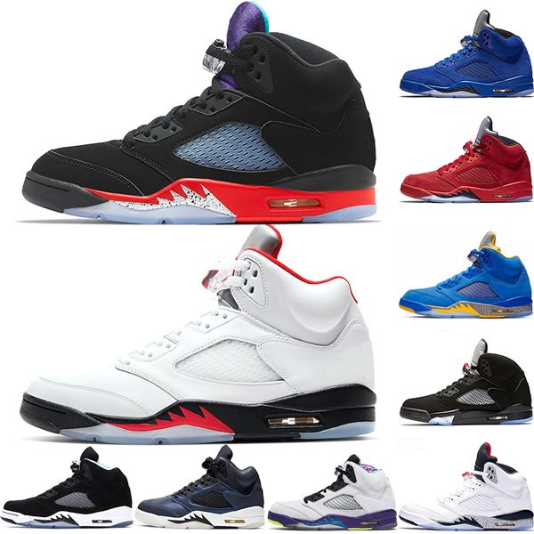 jumpman 5 men basketball shoes 5s trainers fire red for 2020 alternate bel blue red suede oil grey mens sports sneaker size 40-47, White;red
jumpman 5 men basketball shoes 5s trainers fire red for 2020 alternate bel blue red suede oil grey mens sports sneaker size 40-47, White;red