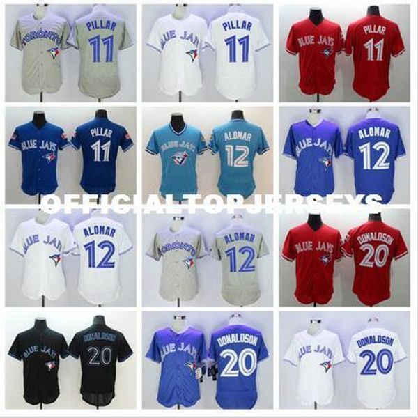 mens #11 kevin pillar #12 roberto alomar #20 josh donaldson jerseys color white blue gray red quality, Black;blue
mens #11 kevin pillar #12 roberto alomar #20 josh donaldson jerseys color white blue gray red quality, Black;blue