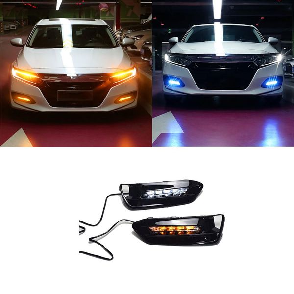 daytime running light with turn signal lamp + blue night time running light car styling led drl for accord 10th 2018 2019
daytime running light with turn signal lamp + blue night time running light car styling led drl for accord 10th 2018 2019