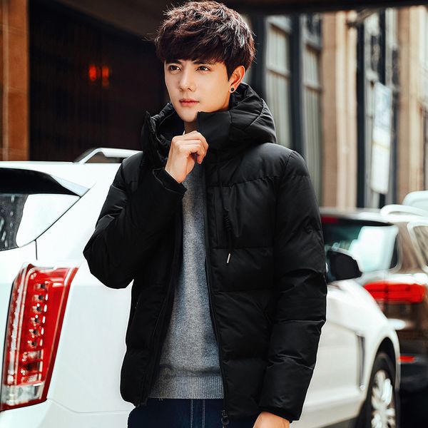 autumn & winter new style men hooded thick solid color down jacket cotton-padded clothes youth large size hong kong style cotton, Black
autumn & winter new style men hooded thick solid color down jacket cotton-padded clothes youth large size hong kong style cotton, Black