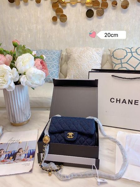 2020 fashion selling small square bag envelop classic denim chain span bag