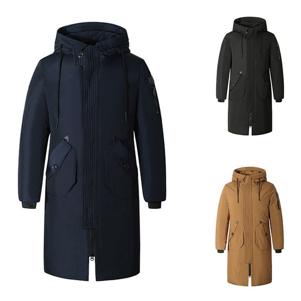 winter mens designer parkas fashion casual slim solid color medium long thickened hooded jacket outdoor long sleeve mens designer jackets, Black
winter mens designer parkas fashion casual slim solid color medium long thickened hooded jacket outdoor long sleeve mens designer jackets, Black