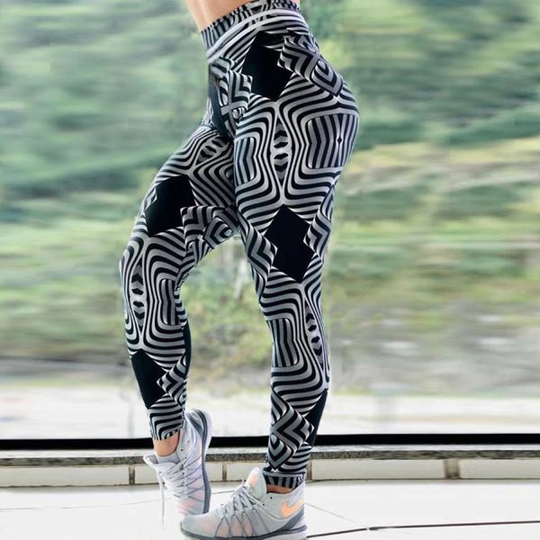 europe and the united states 3d metal ripple digital printing leggings hip stretch elastic leggings women's yoga pants, Black
europe and the united states 3d metal ripple digital printing leggings hip stretch elastic leggings women's yoga pants, Black