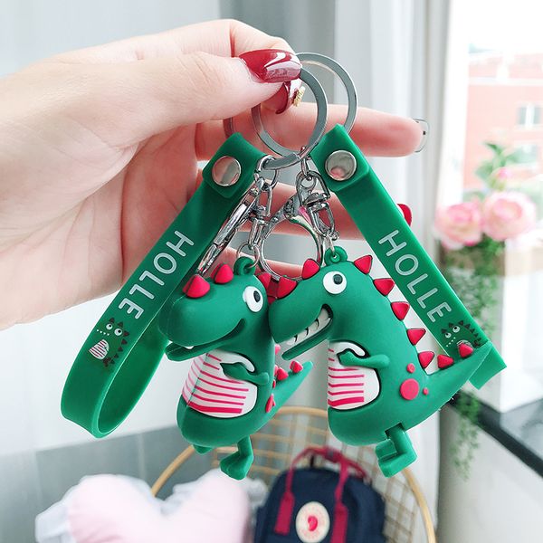 creative cute simple cartoon little dinosaur glue keychain female car bag pendant key chain accessories, Silver
creative cute simple cartoon little dinosaur glue keychain female car bag pendant key chain accessories, Silver