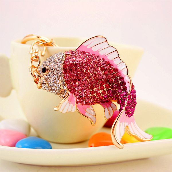 korea creative keychain gift cute carp keychain lady bag accessories red rhinestone dripping colorful metal pendant, Silver
korea creative keychain gift cute carp keychain lady bag accessories red rhinestone dripping colorful metal pendant, Silver