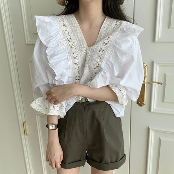 women's blouses & shirts white lace ruffled summer cute sweet preppy style korean japan womens single-breasted
women's blouses & shirts white lace ruffled summer cute sweet preppy style korean japan womens single-breasted