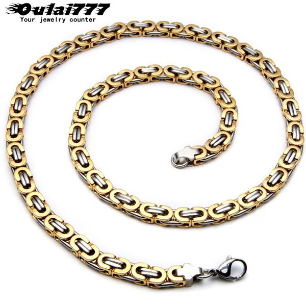 oulai777 mens necklace stainless steel cuban link chains necklaces hip-hop brake necklace gold flat king rock male accessories, Silver
oulai777 mens necklace stainless steel cuban link chains necklaces hip-hop brake necklace gold flat king rock male accessories, Silver