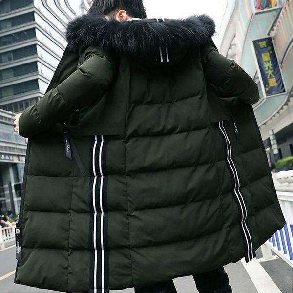 winter long parkas men jackets thicken warm coat slim casual jacket hooded outerwear collar detachable cotton parka, Black
winter long parkas men jackets thicken warm coat slim casual jacket hooded outerwear collar detachable cotton parka, Black