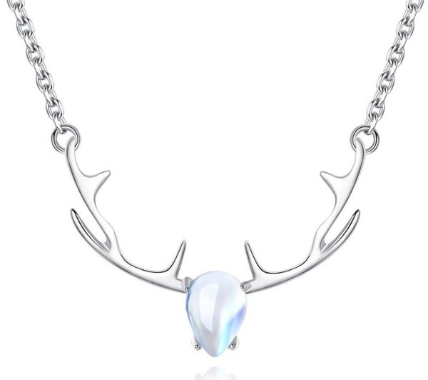 s925 sterling silver 2 pcs elk horn pendant clavicle chain moonstone pendant fasion jewelry droshipping
s925 sterling silver 2 pcs elk horn pendant clavicle chain moonstone pendant fasion jewelry droshipping
