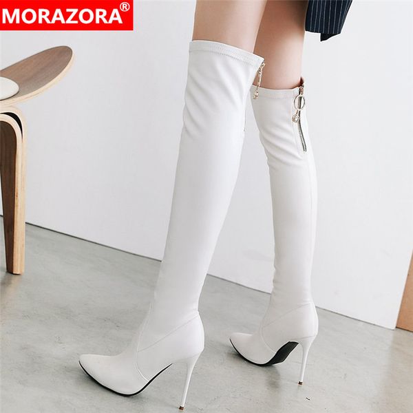 morazora plus size 34-46 women's over the knee boots pointed toe autumn winter stiletto high heels shoes thigh high boots woman, Black
morazora plus size 34-46 women's over the knee boots pointed toe autumn winter stiletto high heels shoes thigh high boots woman, Black