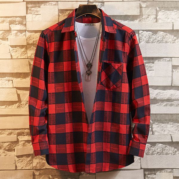 100% cotton flannel men's plaid shirt slim fit spring autumn male brand casual long sleeved shirts soft comfortable 4xl, White;black
100% cotton flannel men's plaid shirt slim fit spring autumn male brand casual long sleeved shirts soft comfortable 4xl, White;black