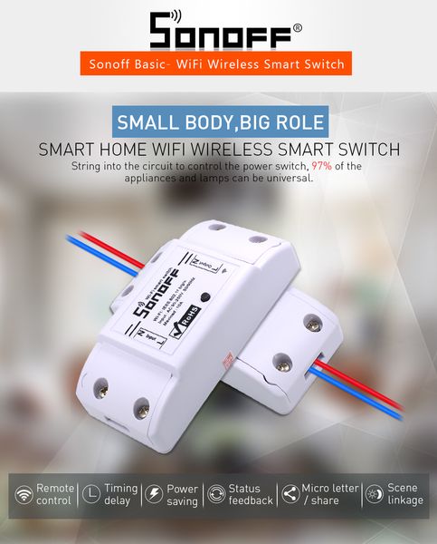 sonoff basic r2 smart switch universal type wifi outlet plug diy module smart home domotic
sonoff basic r2 smart switch universal type wifi outlet plug diy module smart home domotic