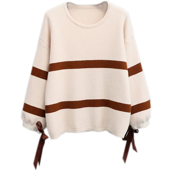harajuku striped pullovers sweaters women's small fresh stripes loose korean 2019 new autumn lace up student sweaters jacket, White;black
harajuku striped pullovers sweaters women's small fresh stripes loose korean 2019 new autumn lace up student sweaters jacket, White;black
