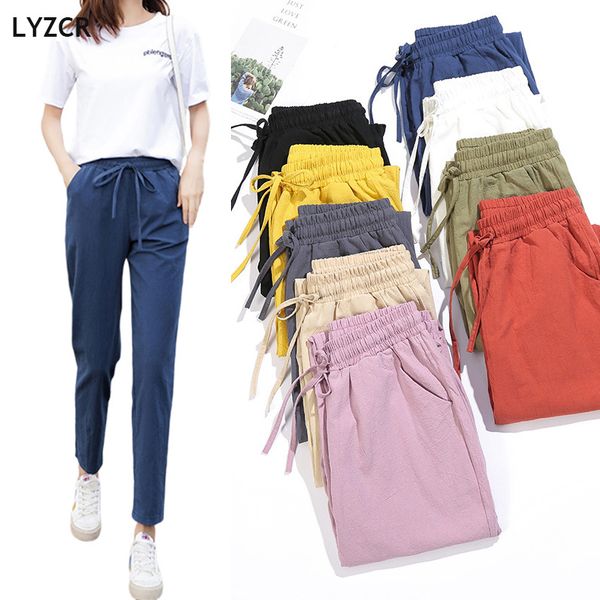 lyzcr summer trousers pants women 2020 loose casual harem pants cotton line high waist for women elastic waist, Black;white
lyzcr summer trousers pants women 2020 loose casual harem pants cotton line high waist for women elastic waist, Black;white
