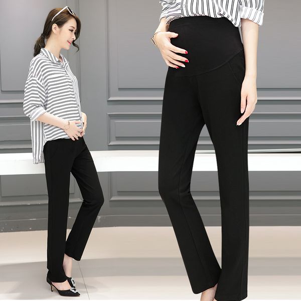 605# black formal work ladies maternity pants high waist belly wear for pregnant women summer pregnancy straight trousers, White
605# black formal work ladies maternity pants high waist belly wear for pregnant women summer pregnancy straight trousers, White