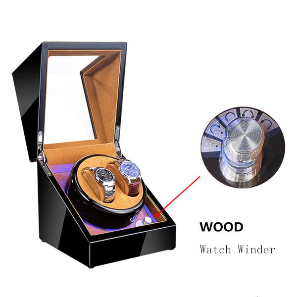 new wooden watch winder black automatic self watch winders quanlity storage boxes case wood mechanical gift case, Black;blue
new wooden watch winder black automatic self watch winders quanlity storage boxes case wood mechanical gift case, Black;blue