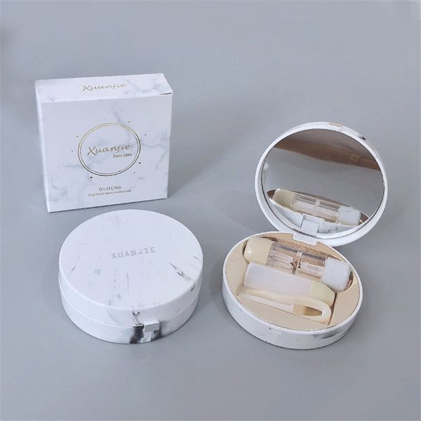 rgp marble pattern round contact lens case ins temperament contact lens case travel glasses as gift care box, Silver
rgp marble pattern round contact lens case ins temperament contact lens case travel glasses as gift care box, Silver