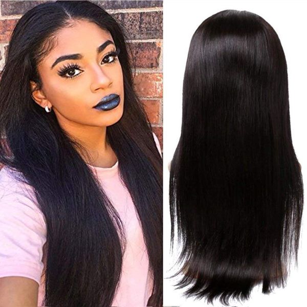 26" brazilian straight wigs human hair with baby hair glueless wigs remy human hair wigs for black women pre plucked wig, Black;brown
26" brazilian straight wigs human hair with baby hair glueless wigs remy human hair wigs for black women pre plucked wig, Black;brown